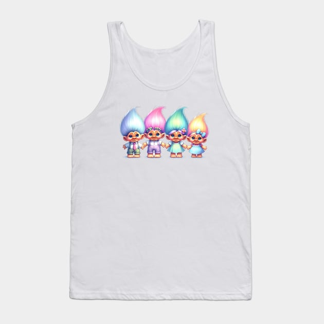 Cute Troll Family Tank Top by TooplesArt